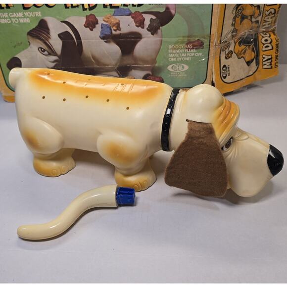 My Dog Has Fleas 1979 Basset Hound Kids Toddler Family Game Box Near Complete - Picture 9 of 12